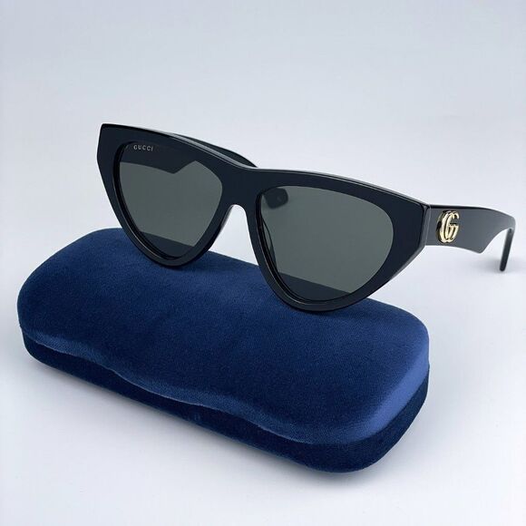 NEW Gucci GG1333S 001 Black Grey Cat Eye Women Sunglasses